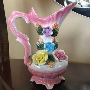 Vintage Shiah Yih Porcelain Floral Vase